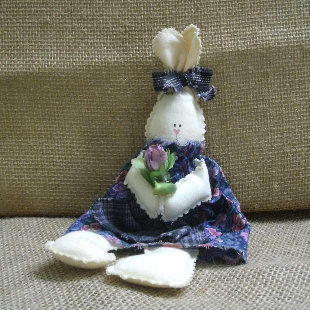 Vintage Handmade Cloth Rabbit Doll